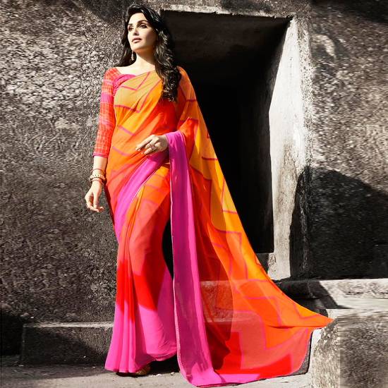 Multicolor Gorgeous Printed Saree