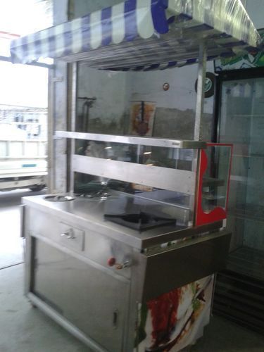 Gray Stainless Steel Snacks Counter