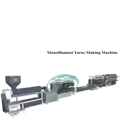 PP/HDPE Monofilament Making Machine - Automatic, 250 Kgs/Hr Output | PLC Control System, White & Blue, Multi Strand Die, Versatile Production Line