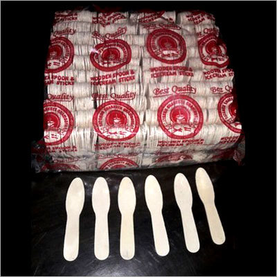 लकड़ी के आइस क्रीम चम्मच