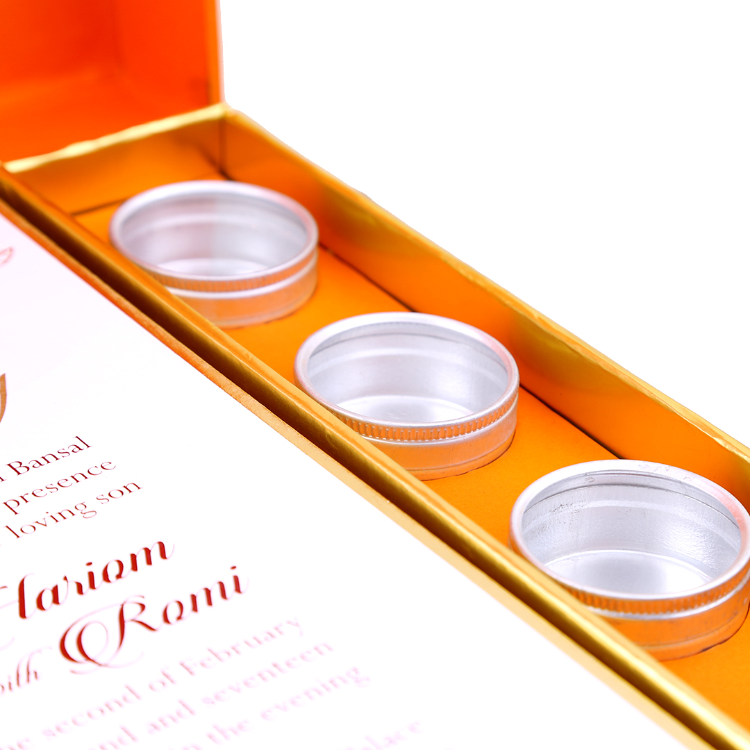 Hot Stamping Royal Look Wedding Card Box