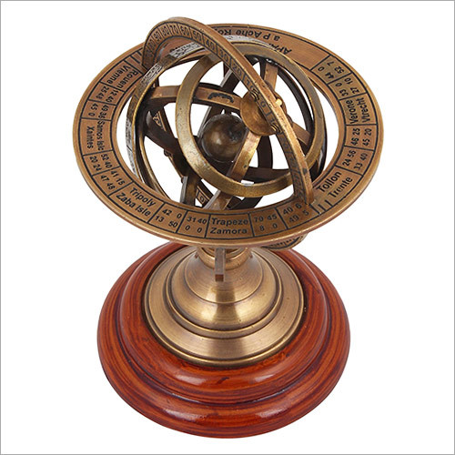 पीतल का आर्मिलरी डेस्क ग्लोब