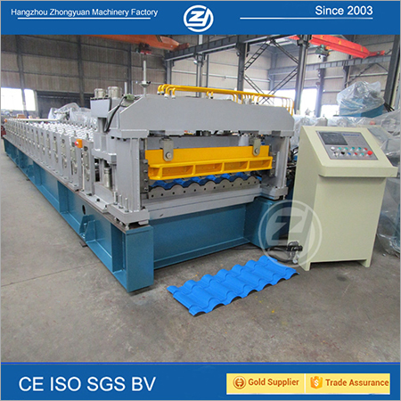 Metrocopo Tile Forming Machine - No.45 Steel With Chrome Plated Rollers, 10000x1800x1500mm Size, 5.5kw Motor | Automated Mitsubishi Plc Control, Iso9001 Quality Assurance, One Year Guarantee