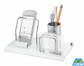 पेन स्टैंड मोबाइल और कार्ड होल्डर के साथ