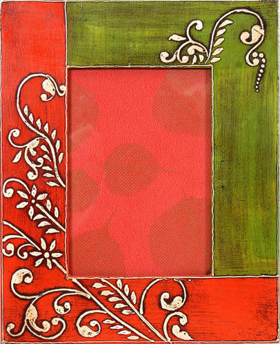 हाथ से पेंट किया हुआ फोटो फ्रेम