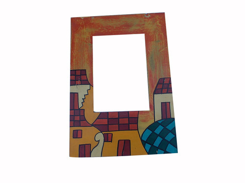 चित्रित लकड़ी के फोटो फ्रेम