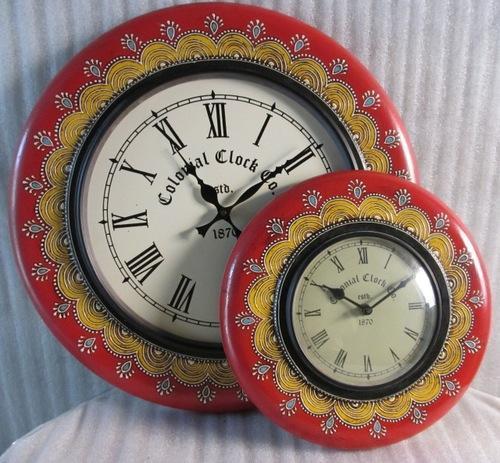 Decorative Wooden Hand Painted Clock
