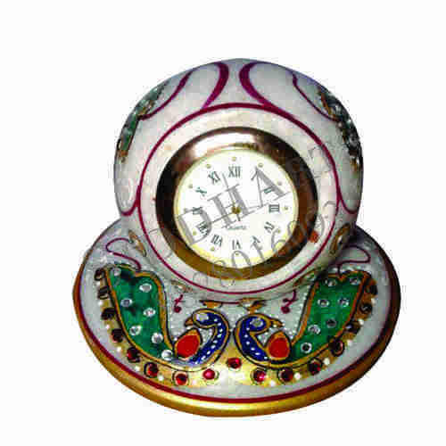Round Marble Tabletop Clock