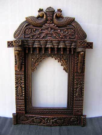 Hand Carved Antique Wooden Jharokha