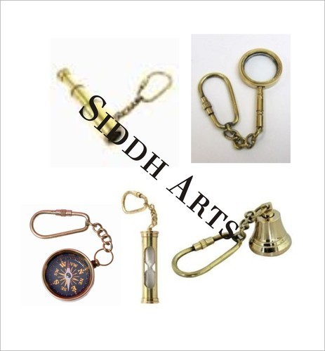 Compass Telescope And Sand Timer Key Chain