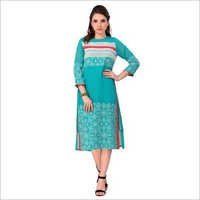 Georgette Kurti With Chiken Embroidery