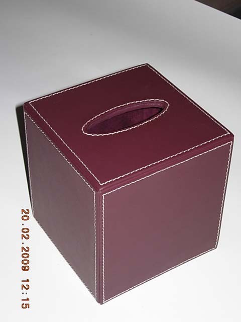 लेदर टिश्यू कवर बॉक्स
