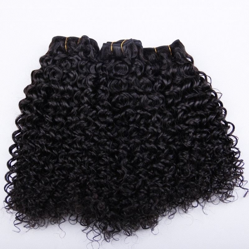 Black Double Drawn Machine Weft Hair