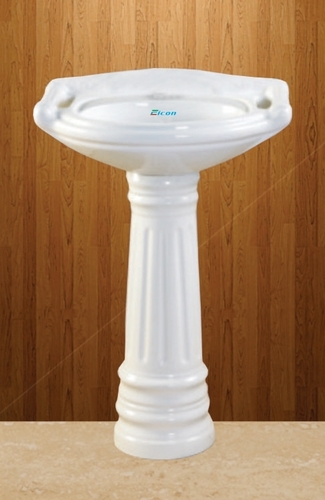 टिकाऊ रजवाड़ी सेट पेडस्टल वॉश बेसिन