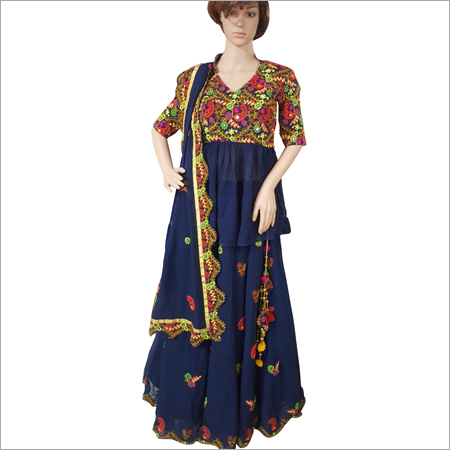 Embroidery Lehenga Decoration Material: Lace