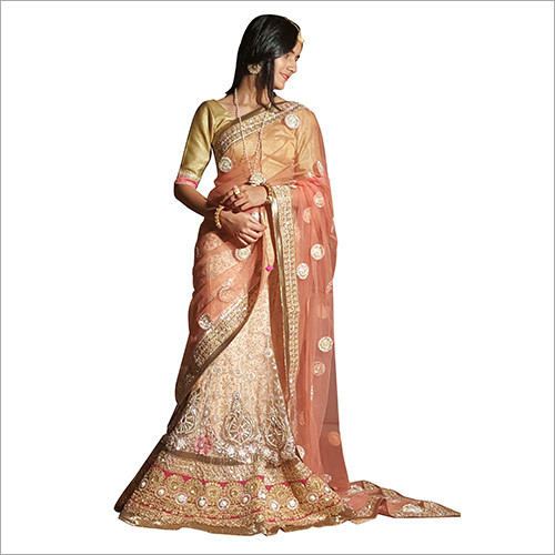 Sequence Work Lehenga Decoration Material: Lace