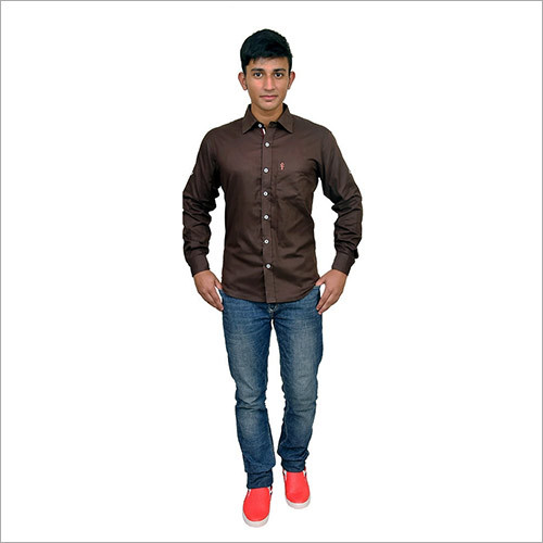 Brown Casuals Slim Fit Shirt