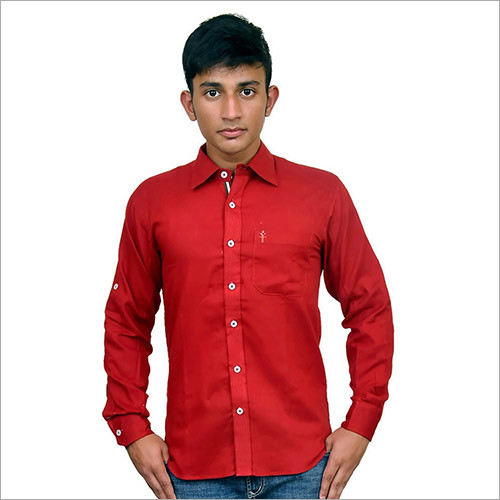 Red Casuals Slim Fit Shirt