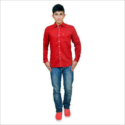 Red Casuals Slim Fit Shirt