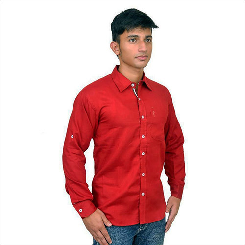 Red Casuals Slim Fit Shirt