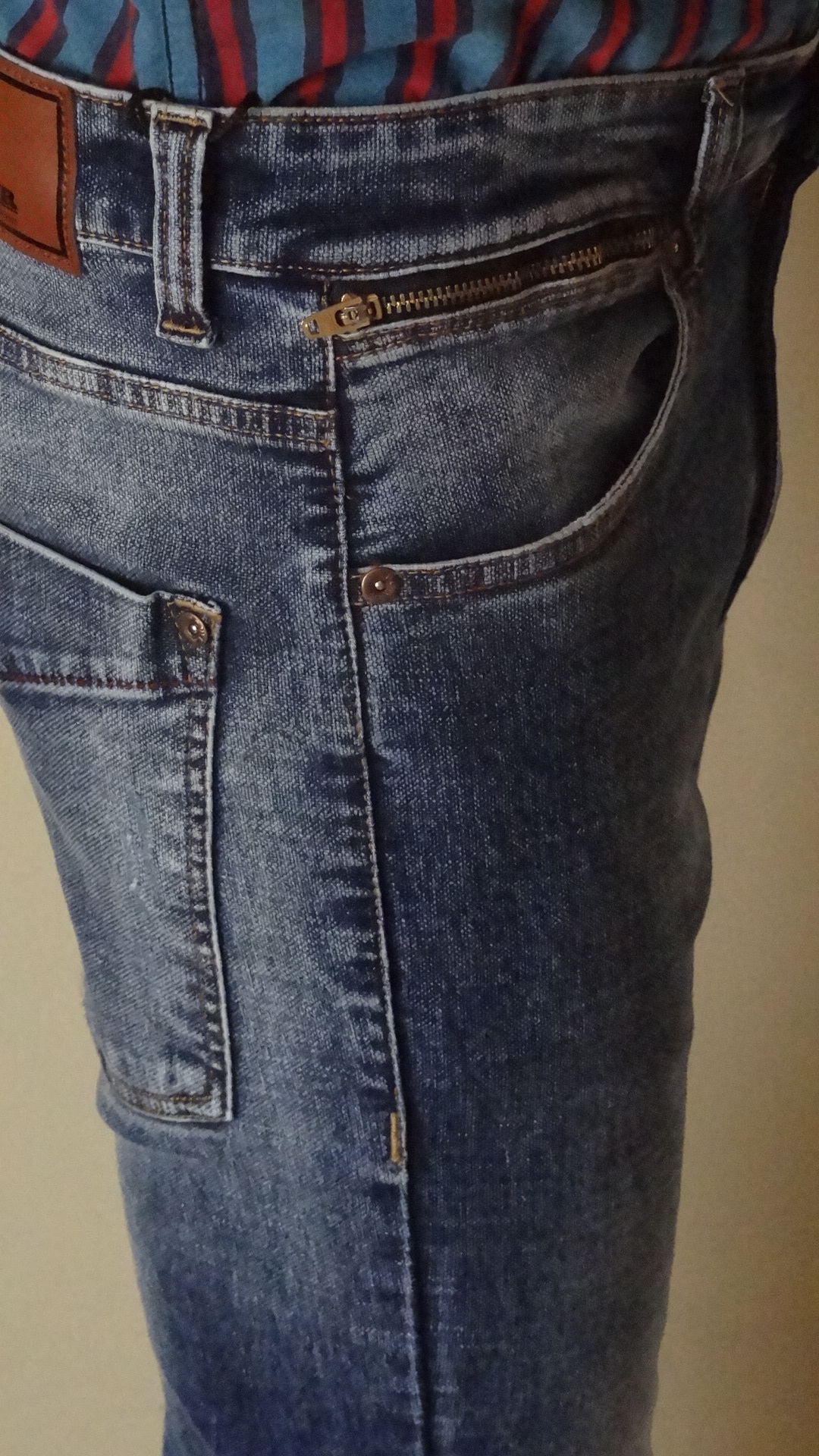 Light Blue Mens Denim Slim Fit Pant