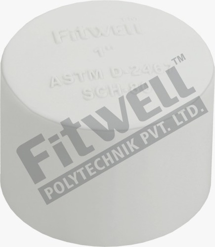 White Upvc End Cap By Fitwell Polytechnik Private Limited