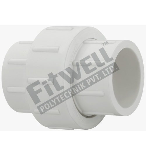 UPVC Union - CPVC Material, Round Shape, White Color | Male Connection, 20-30 Thickness
