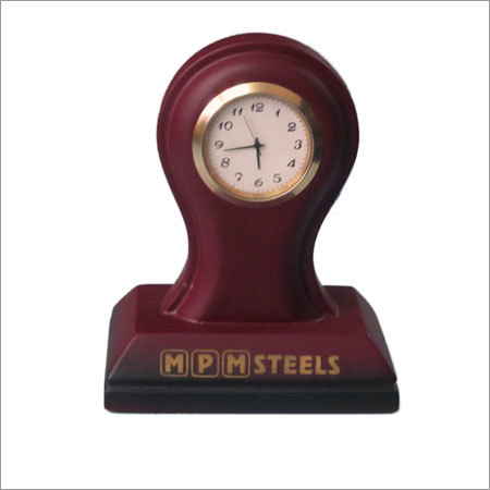 Brown And White Antique Table Clock