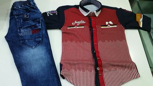 Black And Red And Blue Fancy Baba Suit