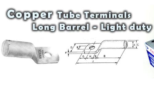 Copper Tube Terminals Long Barrels - Light Duty