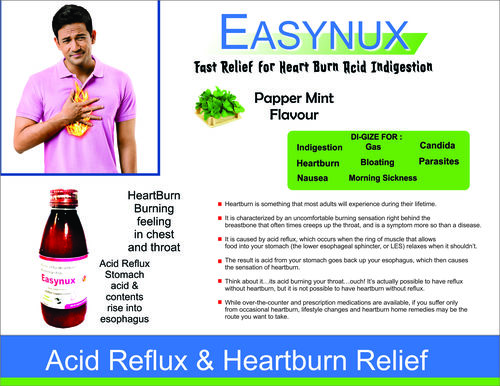 सोडियम एल्गिनेट 250 एमजी, सोडियम बाइकार्बोनेट 133.5 एमजी, कैल्शियम कार्बोनेट 80 एमजी।