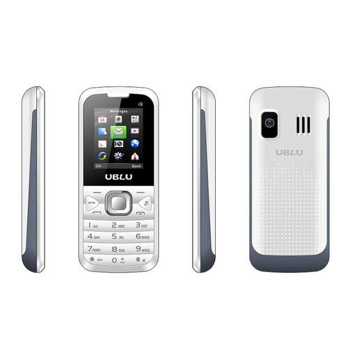 Ublu I9 White & Grey Mobile Phone Body Material: Pvc