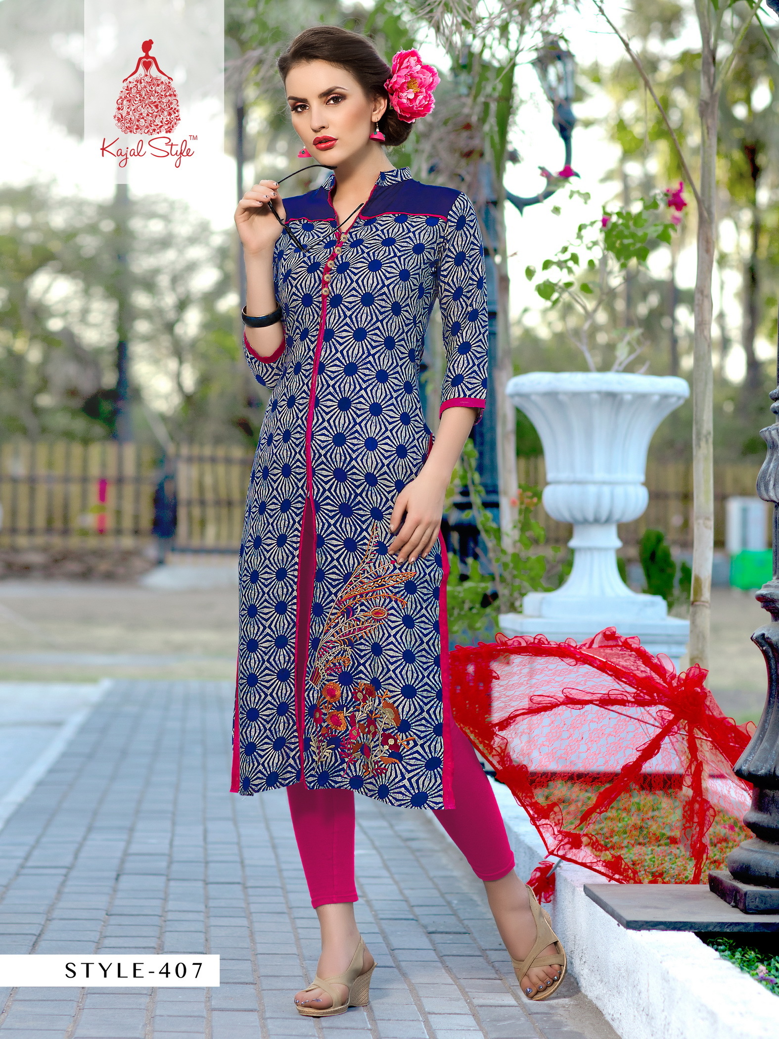 Multi Color Ladies Flavour New Designer Rayon Work Kurtis