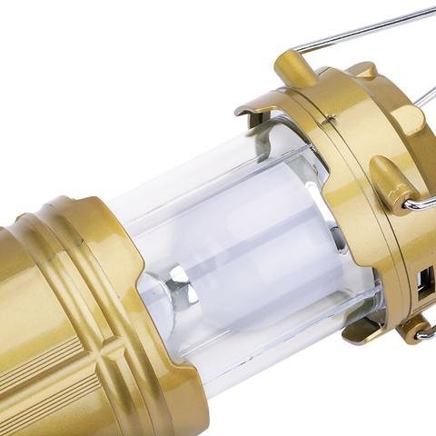 6 Led Solar Rechargeable Lantern With Torch