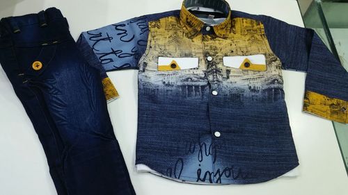 Blue Fancy Baba Suit