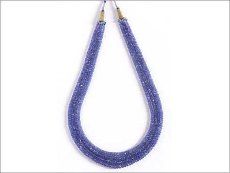 टंजानाइट फैसेटेड बीड्स