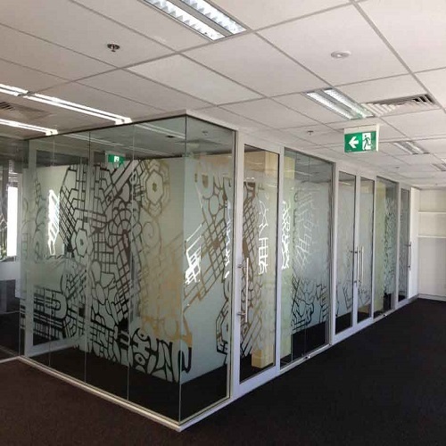 Printed Frosted Film Application: Office