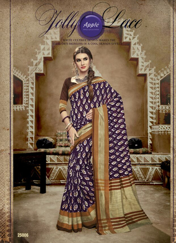 Silk Ikkat Print Saree