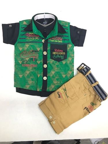 Green Fancy Baba Suit