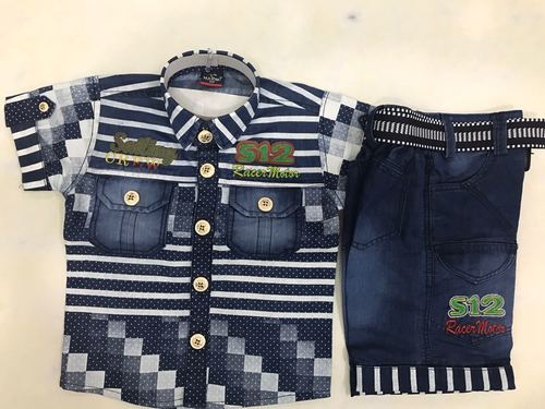 FANCY BABA SUIT - Breathable Cotton Blend, Size S/XS | Modern Summer Style, Washable for Active Boys 5-10 Years