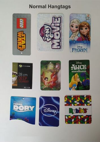 म्यूटिकलर ऑफ़सेट और मल्टीकलर प्रिंटेड टैग