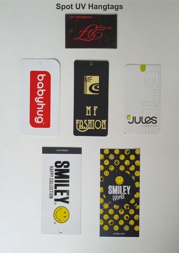 Branded Tags - Paper Material, Rectangle Shape, Pressure Sensitive Adhesive | Clear Printing, Designer Look for Garments