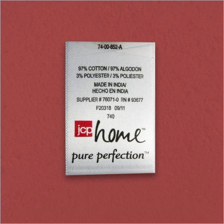 Soft Edge Satin Labels - Non-Woven Material, Multicolor Rectangular Design | Customized for Garment Industry Use