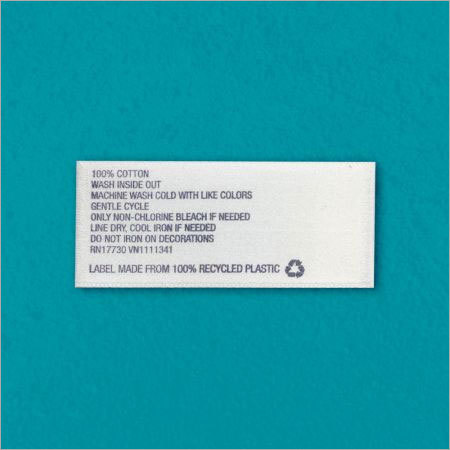 White Recyclable Satin Labels