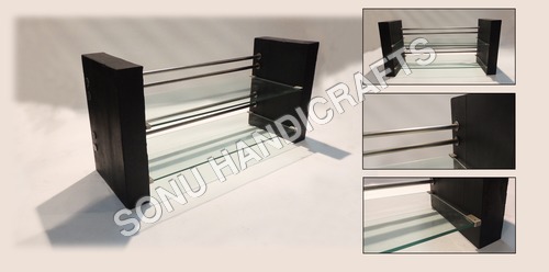 Wooden Glass Shelve Indoor Furniture