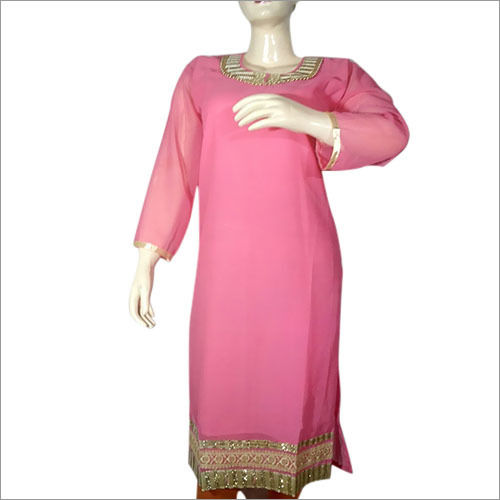 Pink Georjet Kurti