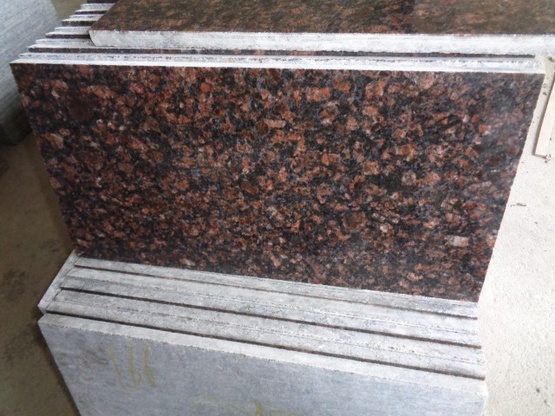 Tan Brown Granite - Slabs 2-5 Cm Thick | High Quality Polished Finish Attractive Dark Brown With Black And Grey Flecks