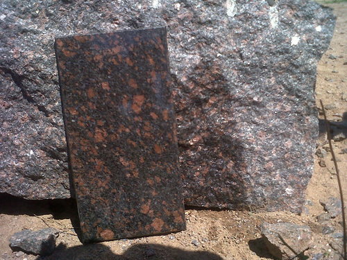 Tan Brown Granite - Slabs 2-5 Cm Thick | High Quality Polished Finish Attractive Dark Brown With Black And Grey Flecks