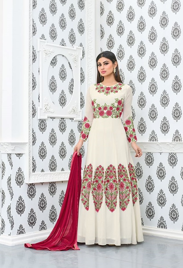 Georgette Red Stylish Anarkali Suits Online Salwar Suits