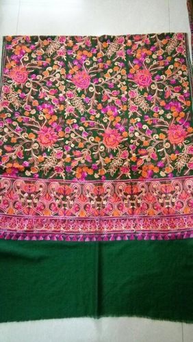 Pink And Green Ari Embroidery Shawls